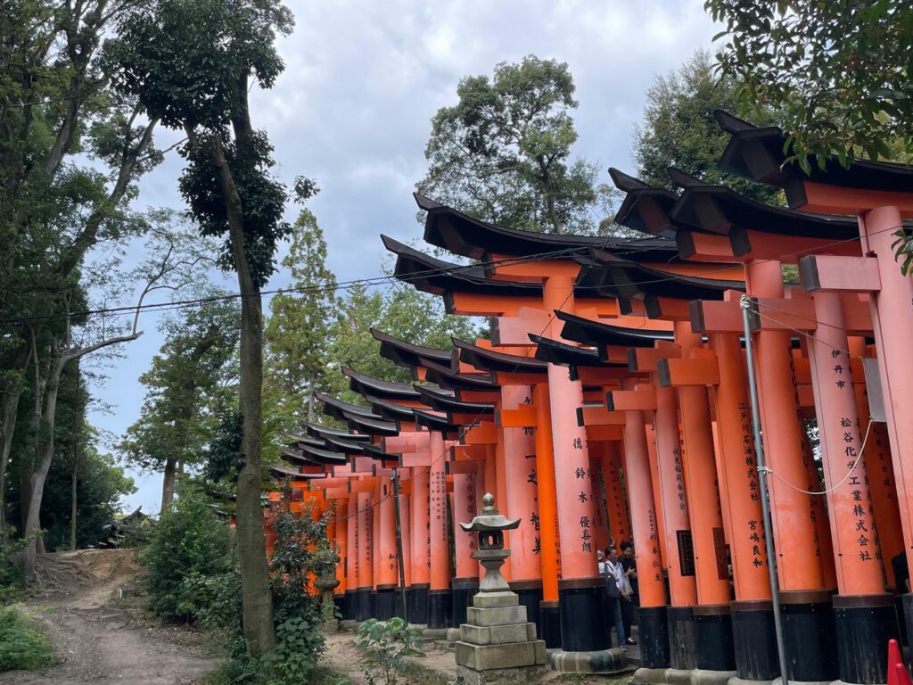 Red Tori gates of Fushimi Inari