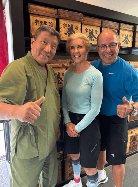 Meeting a local green tea shop owner. He is 16th generation of tea producers.